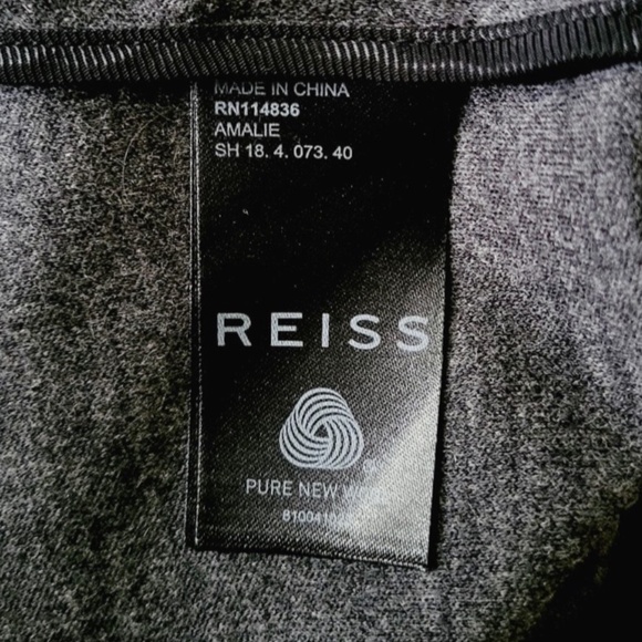 $540 Unworn Reiss Amalie Wool Single Breasted Blazer in Charcoal - Picture 9 of 10
